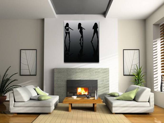 Depiction of fotolia_1271674 on a drawing room wall.