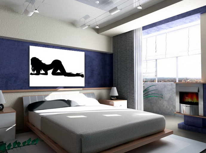 Depiction of fotolia_608315 on a drawing room wall.