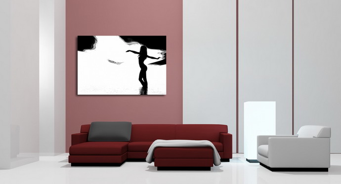 Depiction of fotolia_851295 on a drawing room wall.